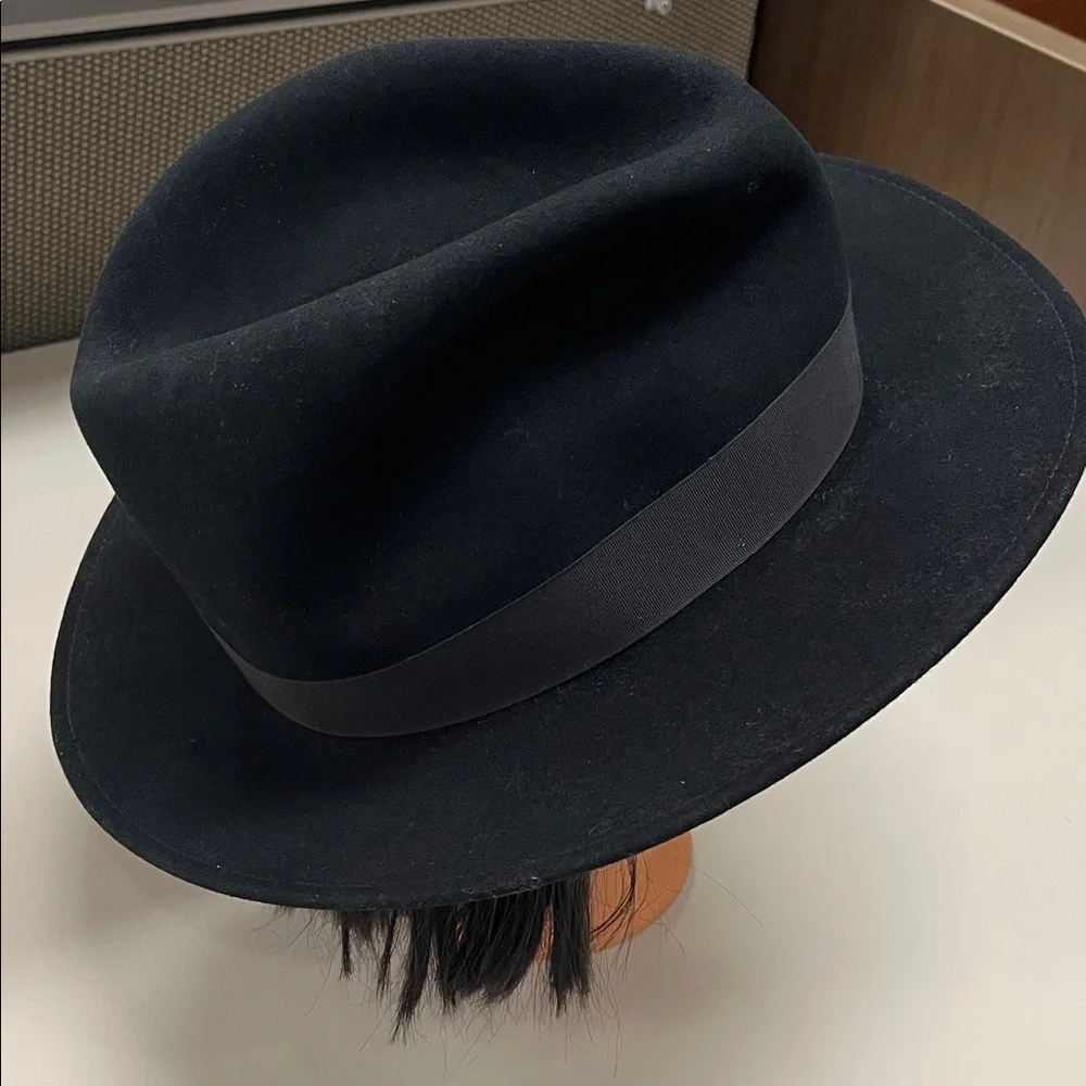 Bailey Co Black Wool Fedora Hat size XL